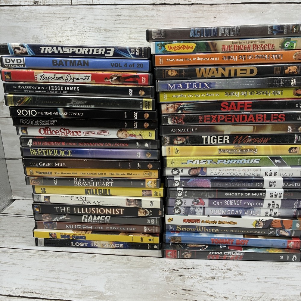 Huge Lot of 40+ Action, Comedy, Drama, Sci-Fi DVD Movies Mixed Genres Collection